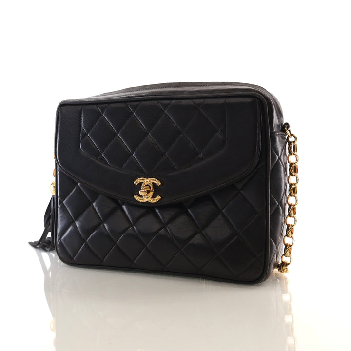Chanel Vintage Small Lambskin Diana Camera Bag