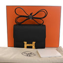 Hermes Noir Epsom Constance 18