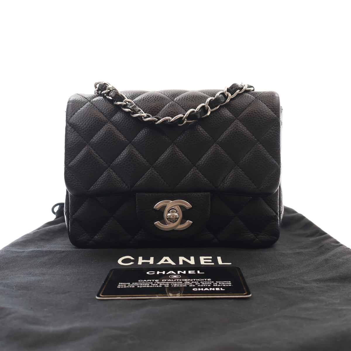 Chanel Mini Caviar Square Classic Flap Bag, photo 16 of 16