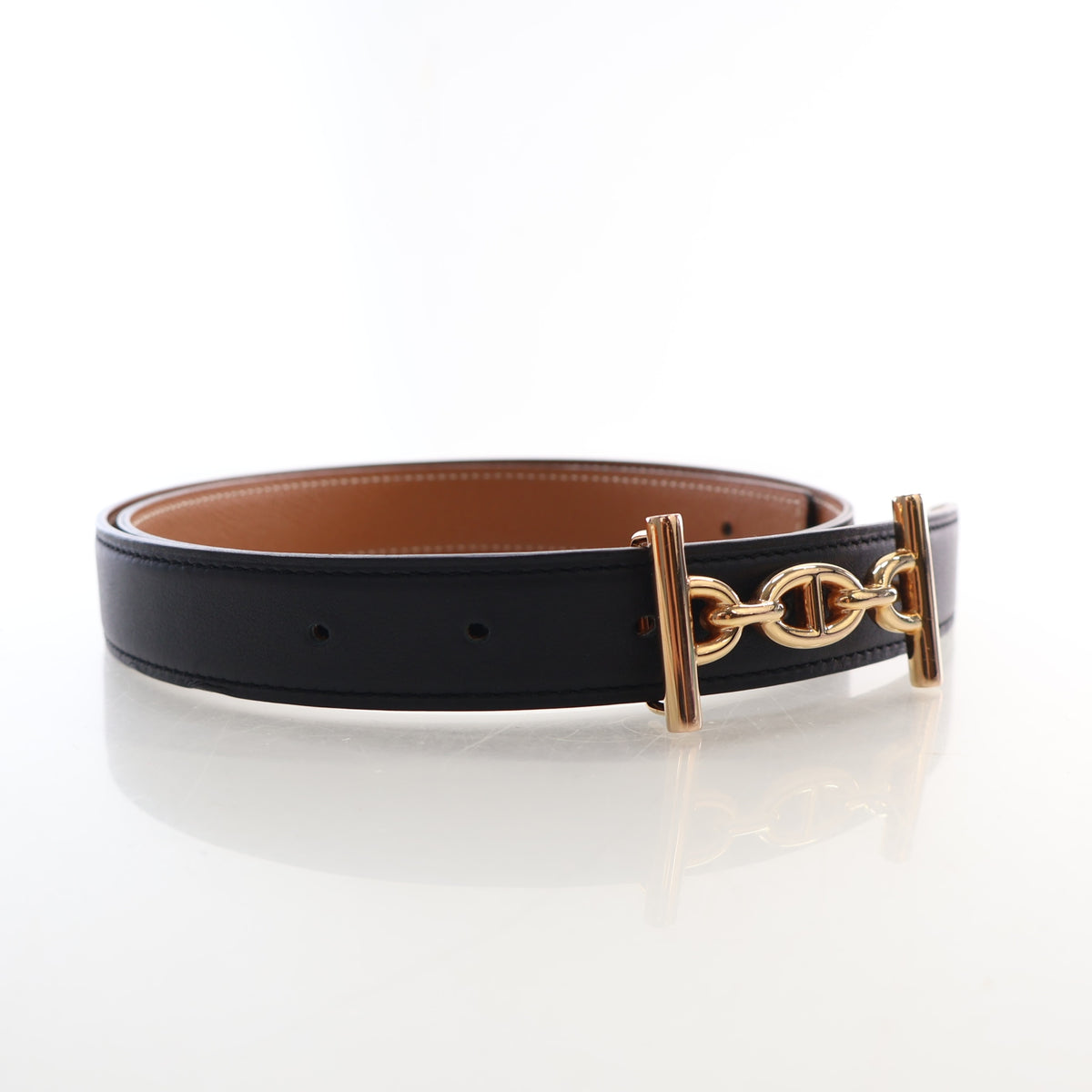 Hermes Swift Epsom Noir Lagune Belt, photo 2 of 10