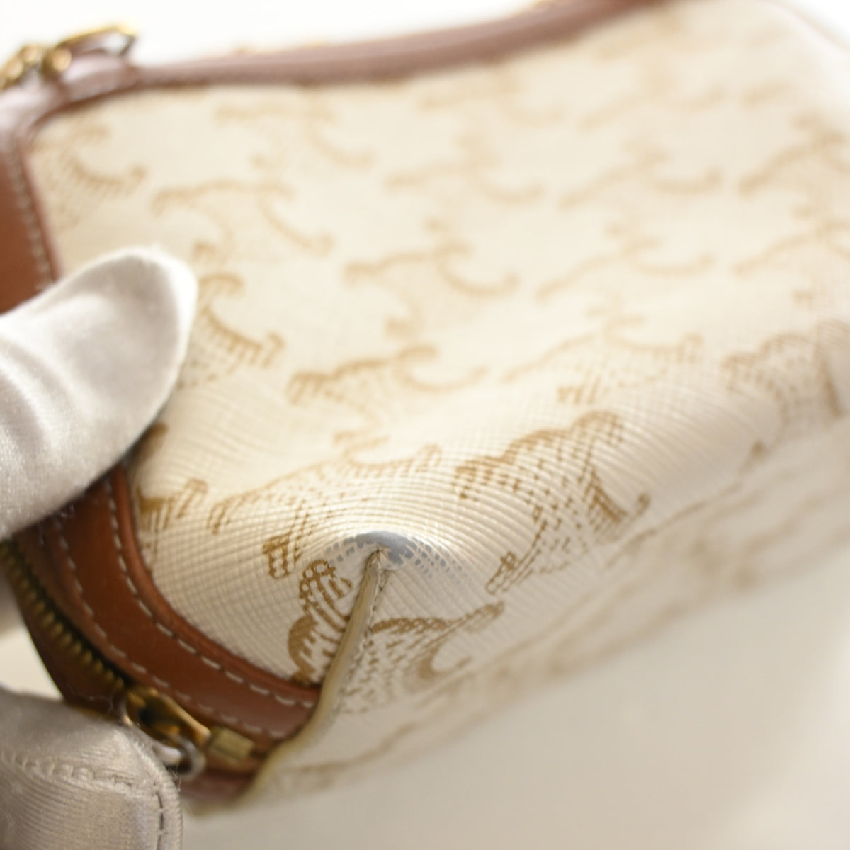 Celine Mini Triomphe Canvas Clutch On Chain, photo 18 of 19