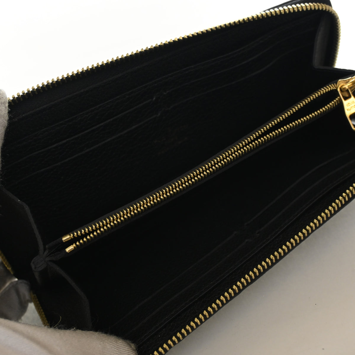Pre-Owned Louis Vuitton Wallet Monogram Empreinte Clemence Leather, open interior with lining