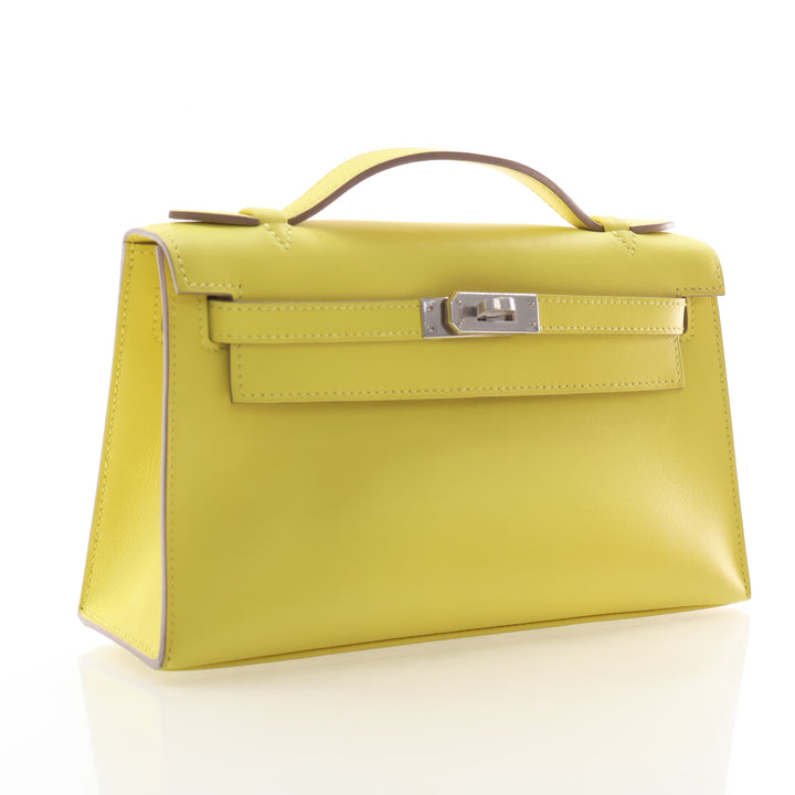 Hermes Jaune Citron Swift Kelly Pochette