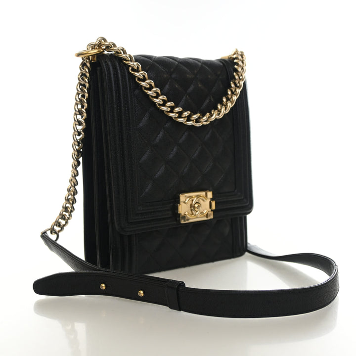 Chanel Caviar North South Boy Bag