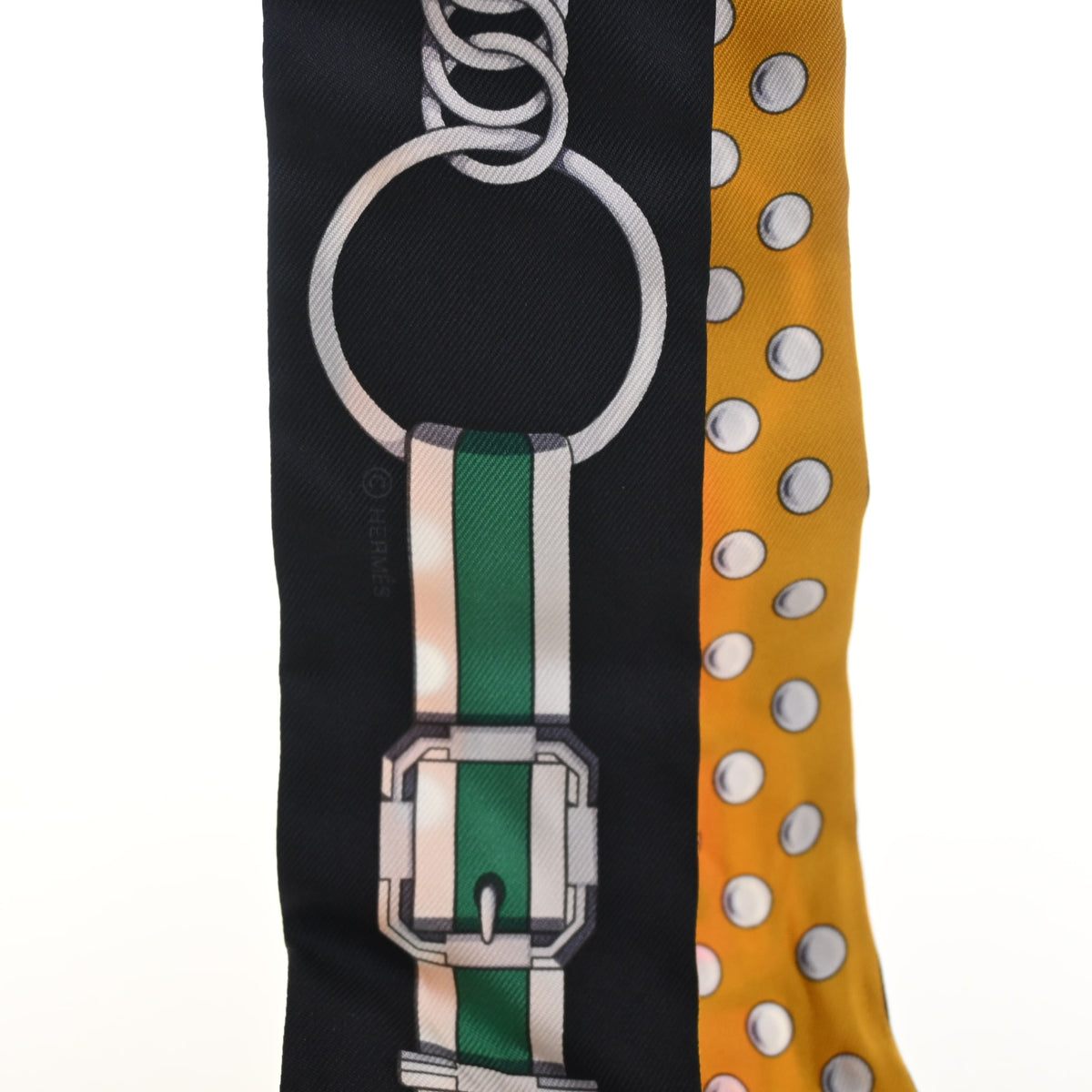 Pre-Owned Hermès Grand Tralala Silk Twilly, flat lay, photo 3 of 7