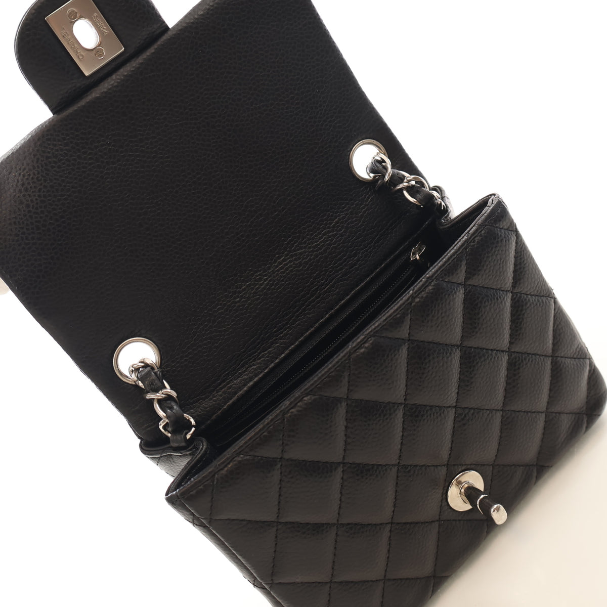 Chanel Mini Caviar Square Classic Flap Bag, photo 12 of 16