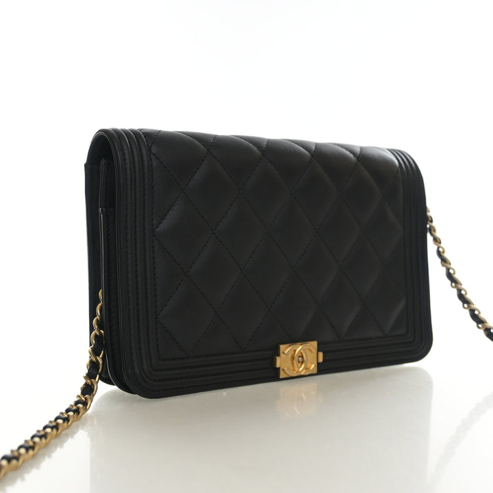 Chanel Lambskin Boy Wallet On Chain (WOC)