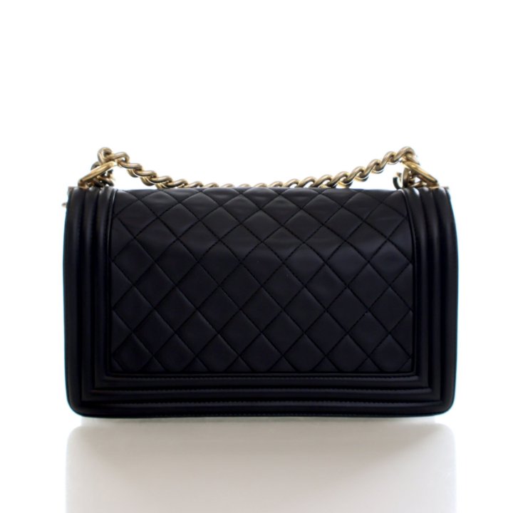 Pre-Owned Chanel Boy Bag Medium Lambskin, front view, photo 11 of 19