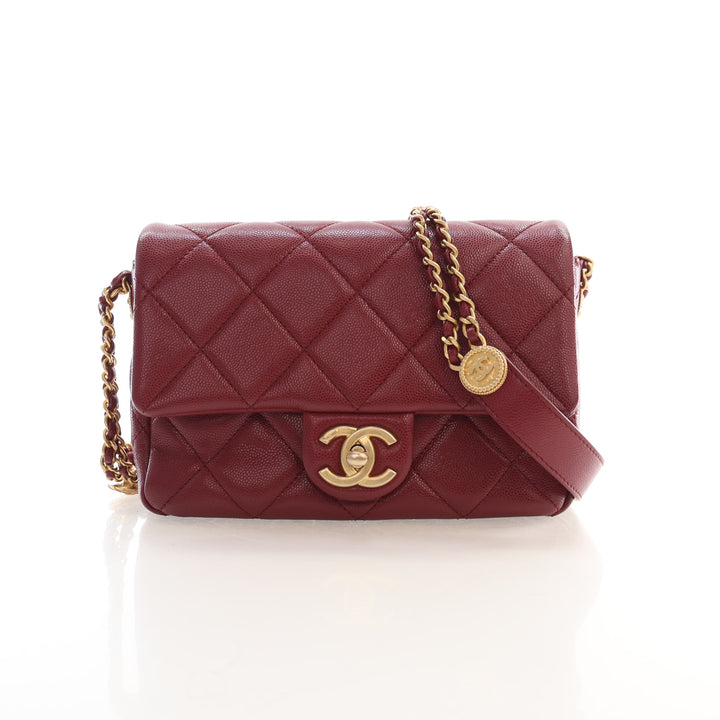 Chanel Mini Caviar Twist Your Buttons Flap Bag