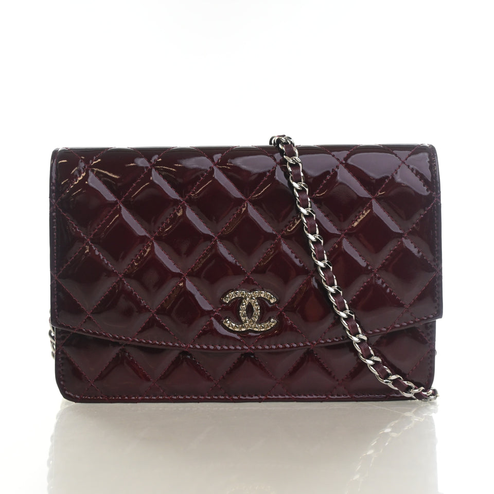 Chanel Patent Brilliant Wallet On Chain (WOC)
