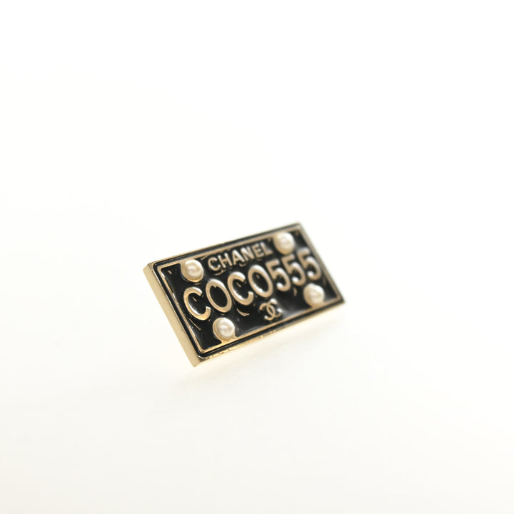 Chanel Coco License Plate Brooch