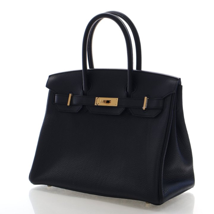 Pre-Owned Hermès Birkin 30 Noir Togo Leather, front view, photo 5 of 20