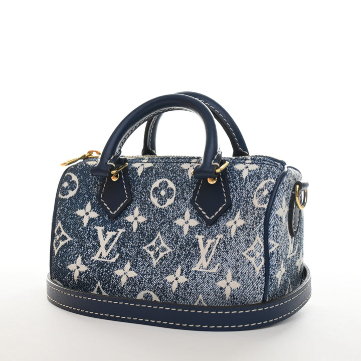 Louis Vuitton Monogram Denim Speedy Bandouliere Nano