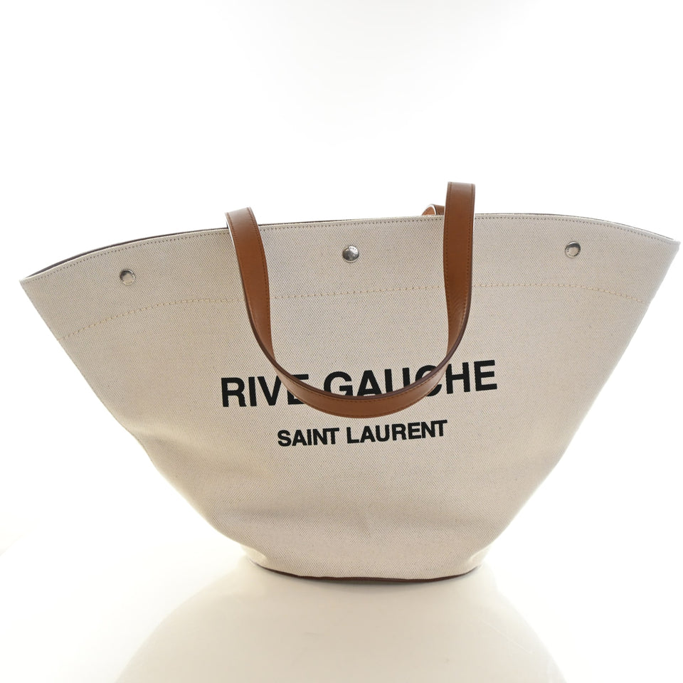 Saint Laurent Mixed Fibers Rive Gauche Cabas Tote