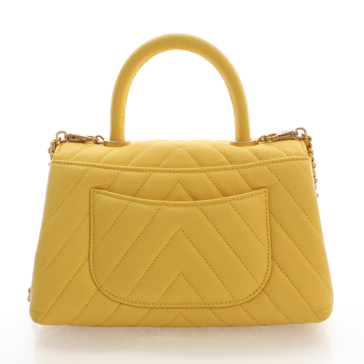 Chanel Small Caviar Chevron Coco Handle, photo 13 of 19