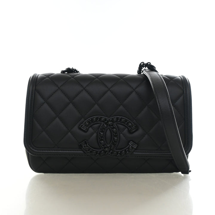 Chanel Calfskin Filigree Flap Bag