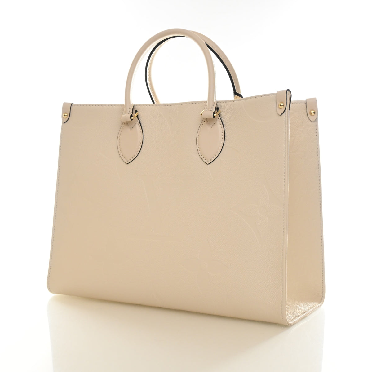 Pre-Owned Louis Vuitton Onthego MM Monogram Empreinte Giant, three-quarter view, photo 3 of 16