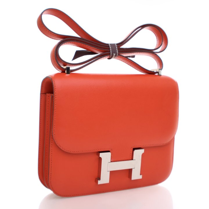 Hermes Rouge Tomate Swift Mini Constance 18