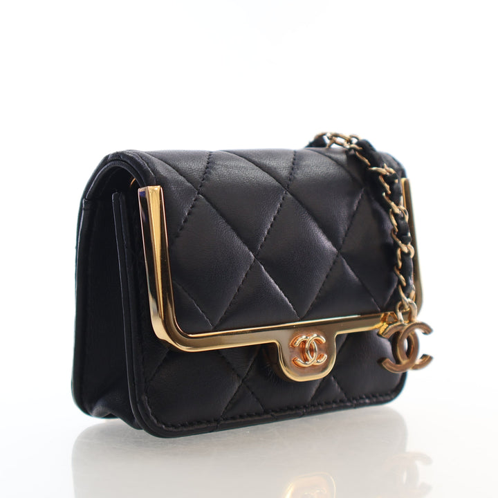 Chanel Mini Lambskin Chain Belt Waist Bag