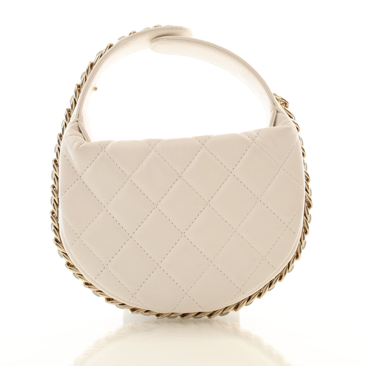 Pre-Owned Chanel Hobo Lambskin Chain Around Pouch, front view, photo 11 of 14