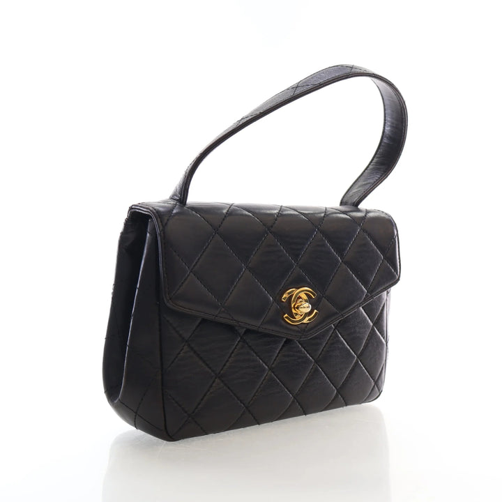 Chanel Vintage Mini Lambskin Kelly Top Handle