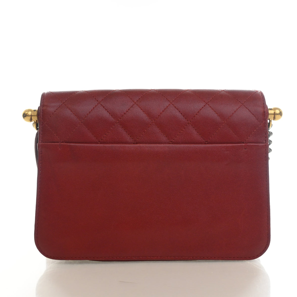 Pre-Owned Chanel Flap Bag Medium Calfskin Chain, back view