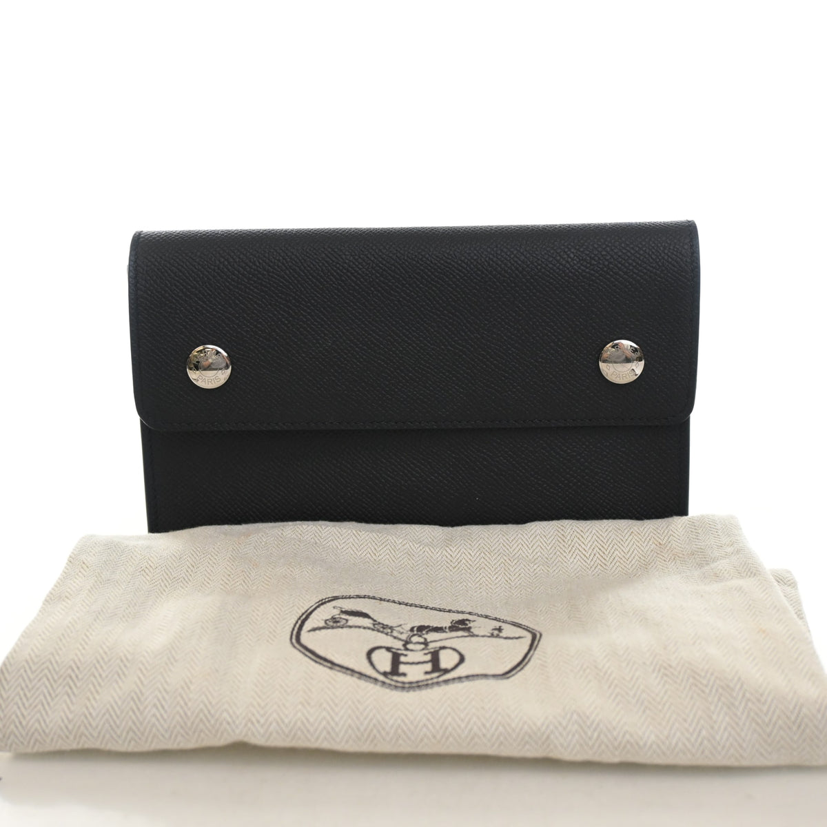 Hermes Noir Epsom Hermesnap Wallet, photo 12 of 12