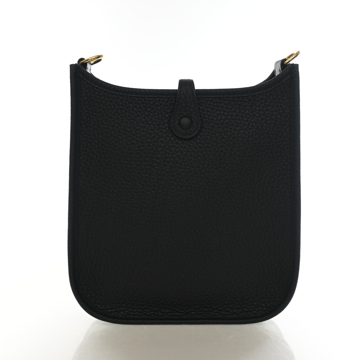 Pre-Owned Chanel Evelyne TPM Hermes Noir Clemence Leather 16, front view, photo 10 of 13