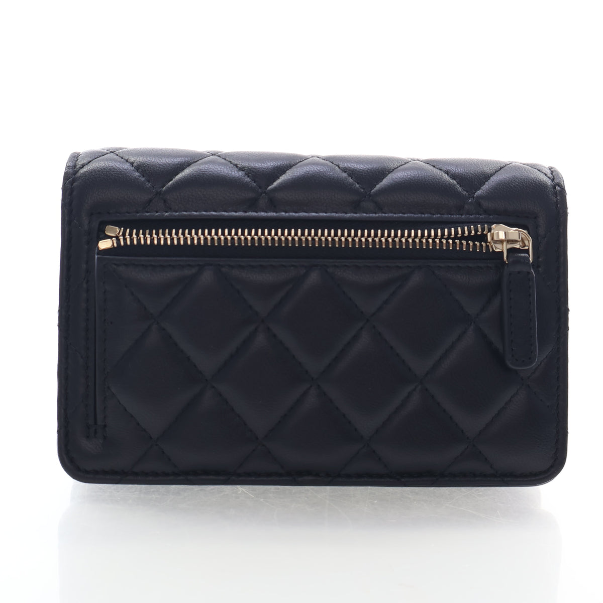 Pre-Owned Chanel Wallet On Chain Mini Lambskin Coco Clips, back view
