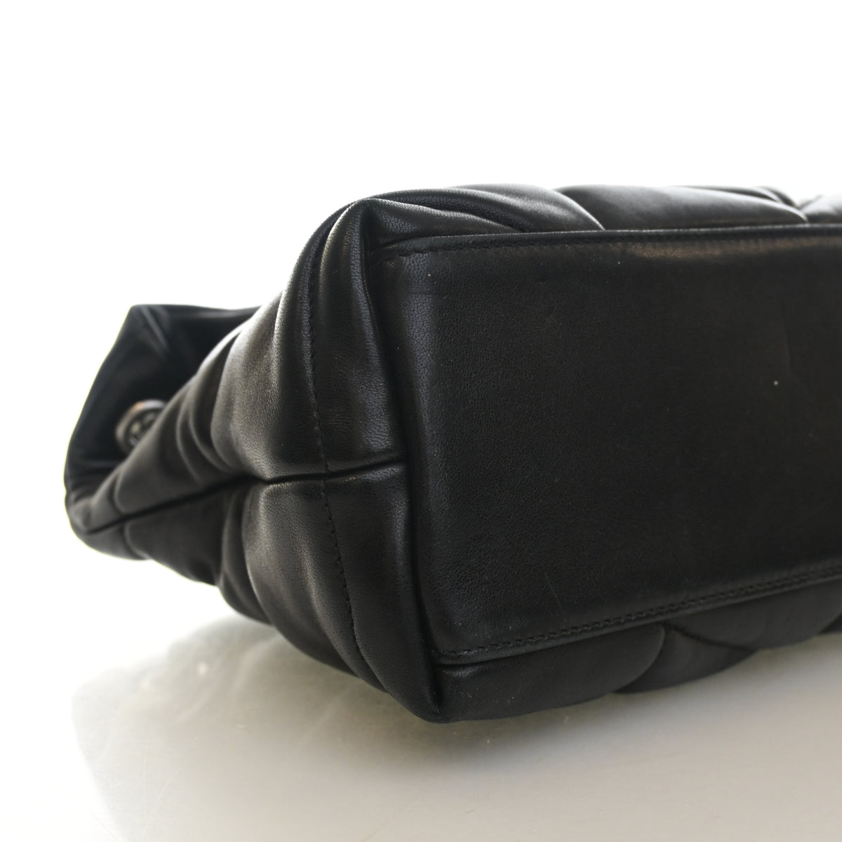 Pre-Owned Saint Laurent Loulou Medium Lambskin Puffer, base and feet view, photo 6 of 14