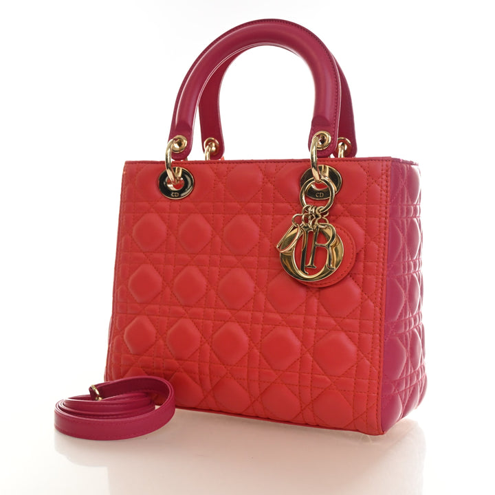 Christian Dior Medium Lambskin Lady Dior