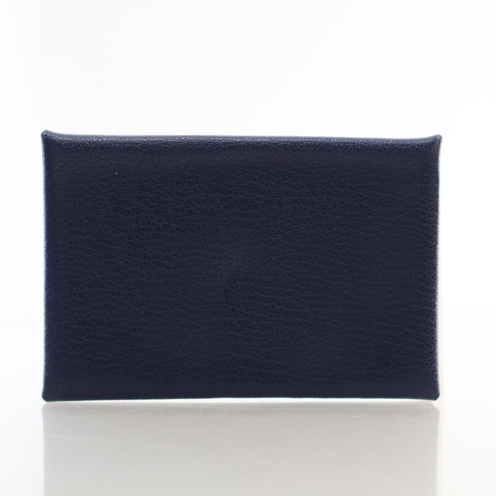 Hermes Navy Epsom Calvi Card Holder