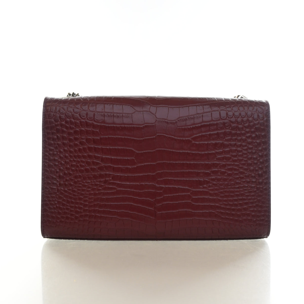Saint Laurent Medium Crocodile Embossed Leather Kate Tassle Bag, photo 11 of 13