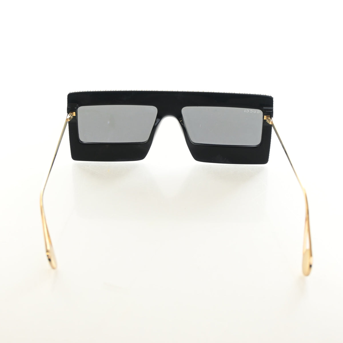 Pre-Owned Gucci Sunglasses Crystal Mask Hollywood Forever, open front view