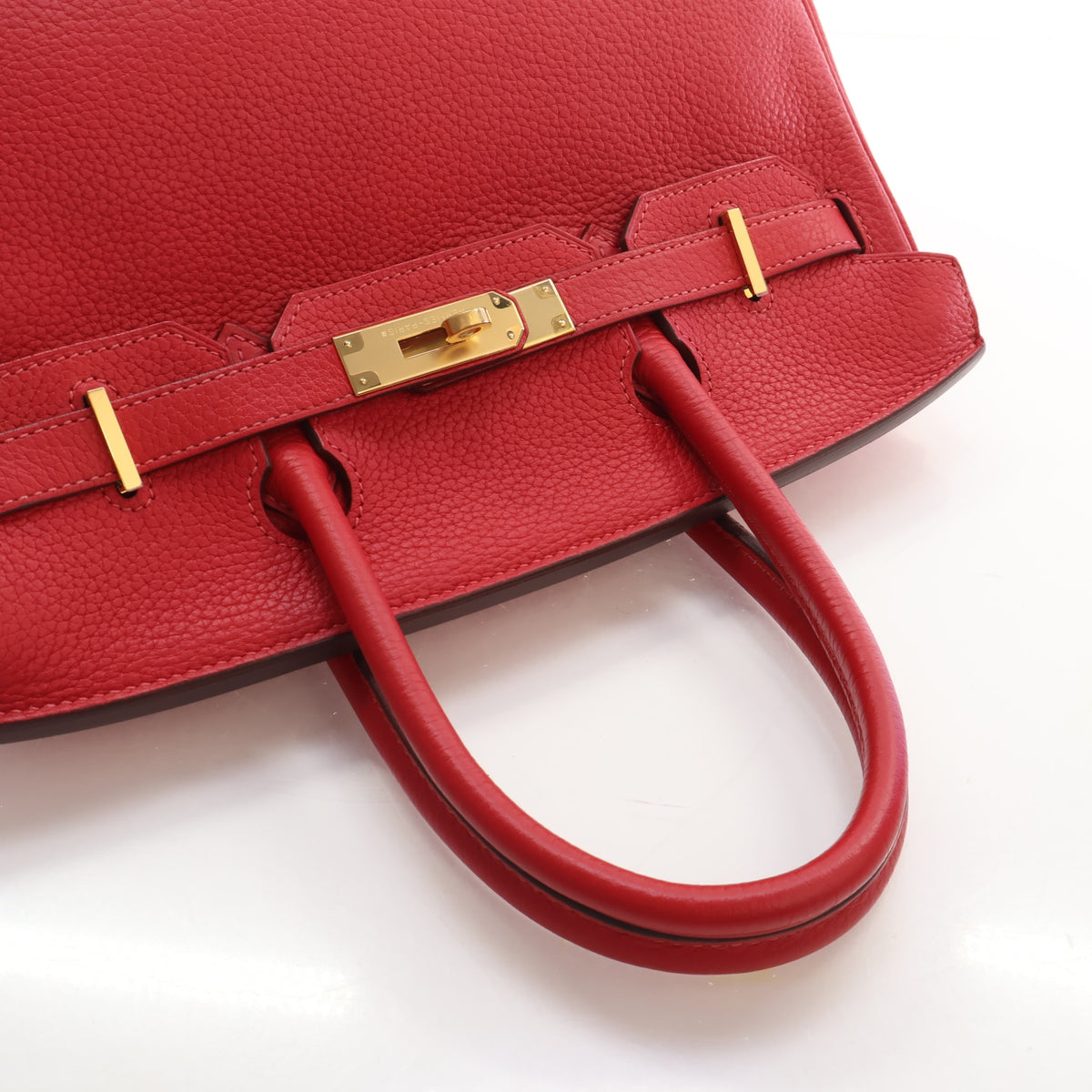 Pre-Owned Hermès Birkin 30 Rouge Casaque Togo Leather, gold hardware