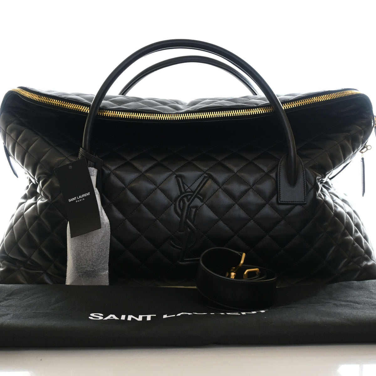 Pre-Owned Saint Laurent Calfskin ES Giant Travel Bag, front view, photo 12 of 12