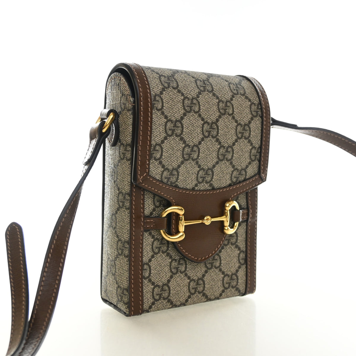Gucci Mini GG Supreme Horsebit 1955 Crossbody Bag, photo 2 of 13