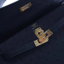 Hermes Noir Ostrich Sellier...