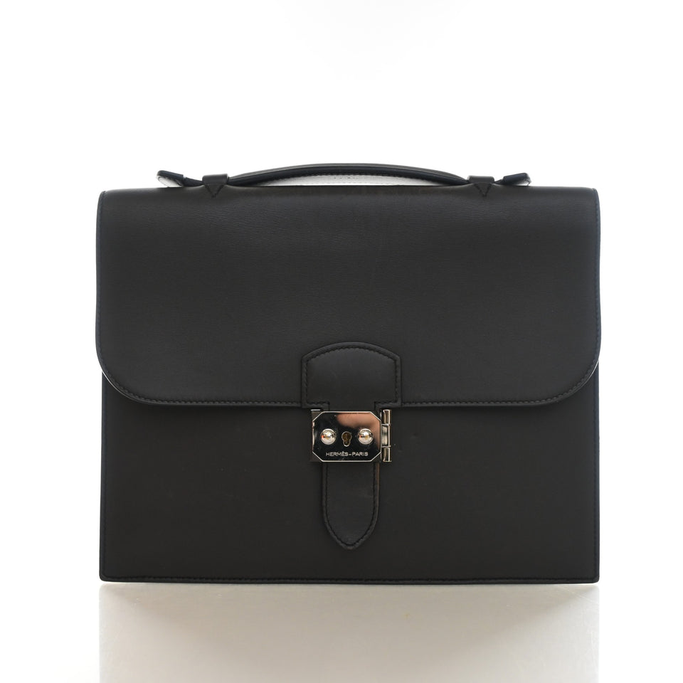 Hermes Noir Swift Sac a Depeches 27