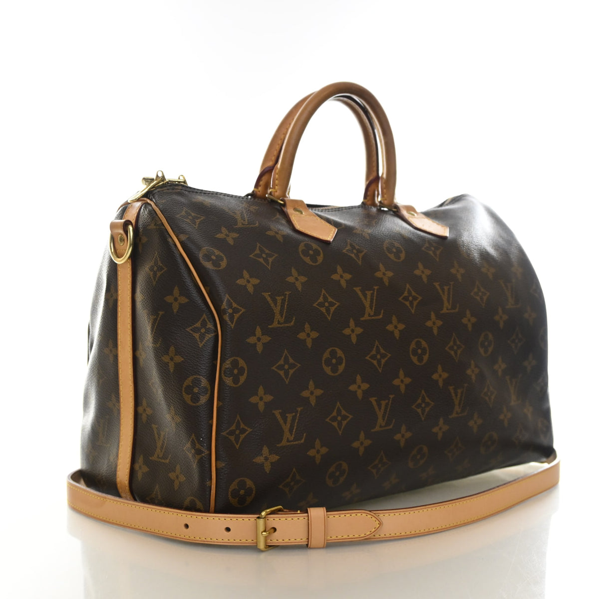 Pre-Owned Louis Vuitton Speedy Bandouliere 35 Monogram, three-quarter view