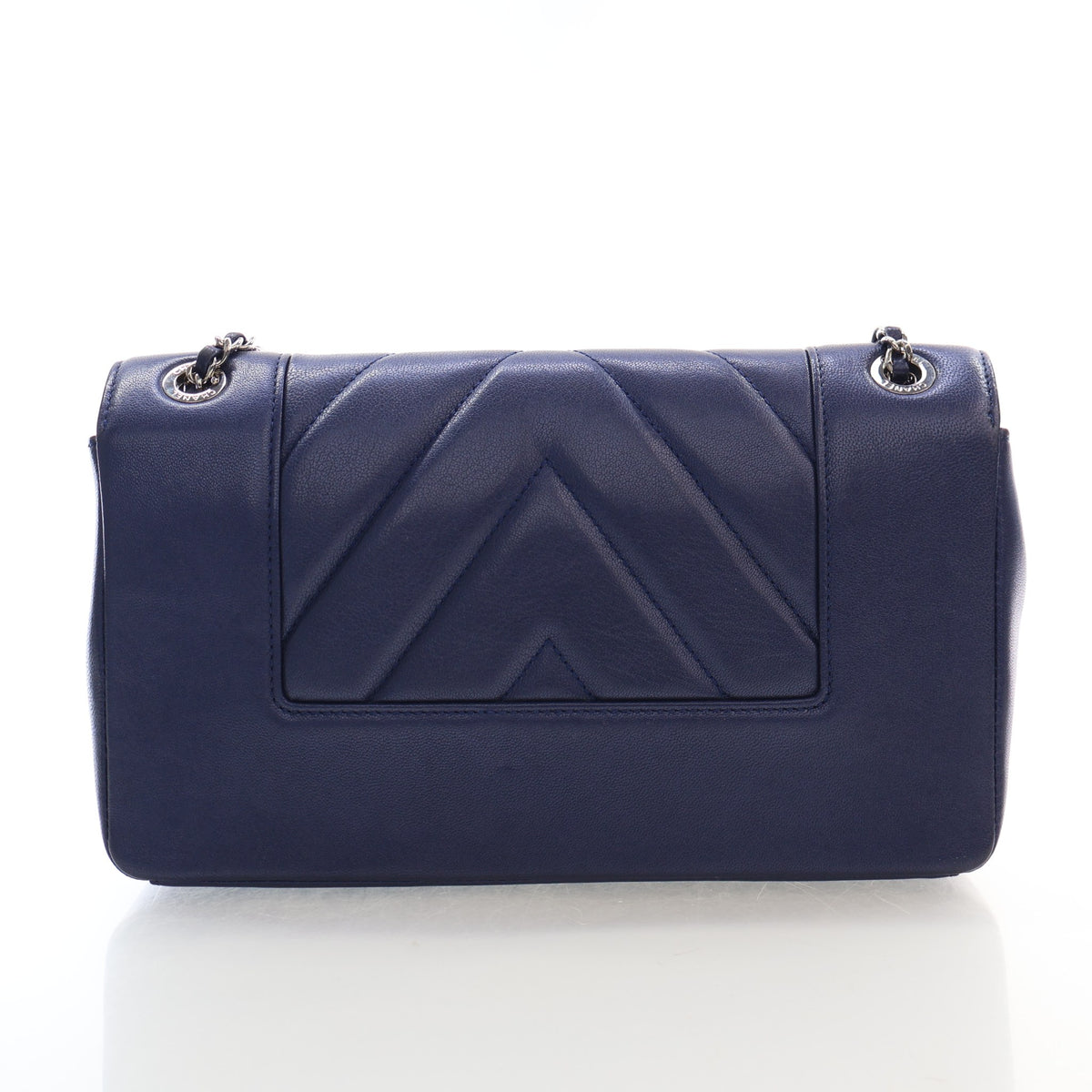 Vintage Chanel Flap Bag Lambskin Mademoiselle, back view