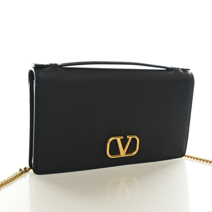 Valentino Calfskin Vlogo Wallet On Chain