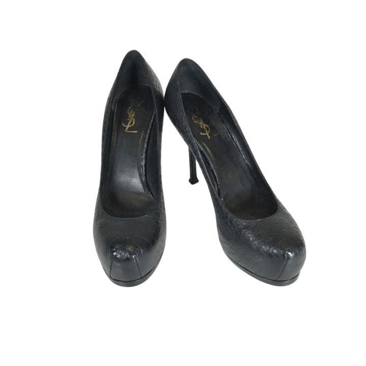 Saint Laurent Calfskin Tribtoo Heels Sz 39.5