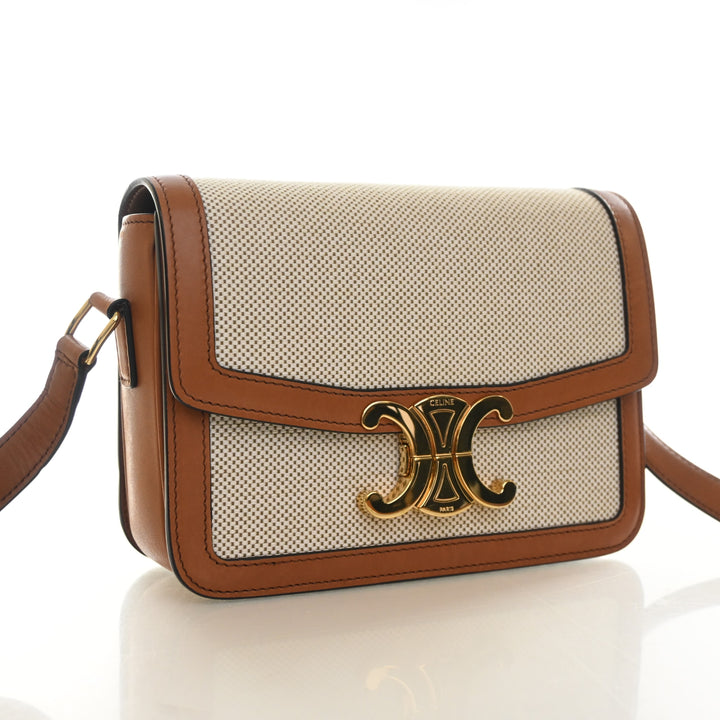 Celine Teen Mixed Fibers Triomphe Flap Bag