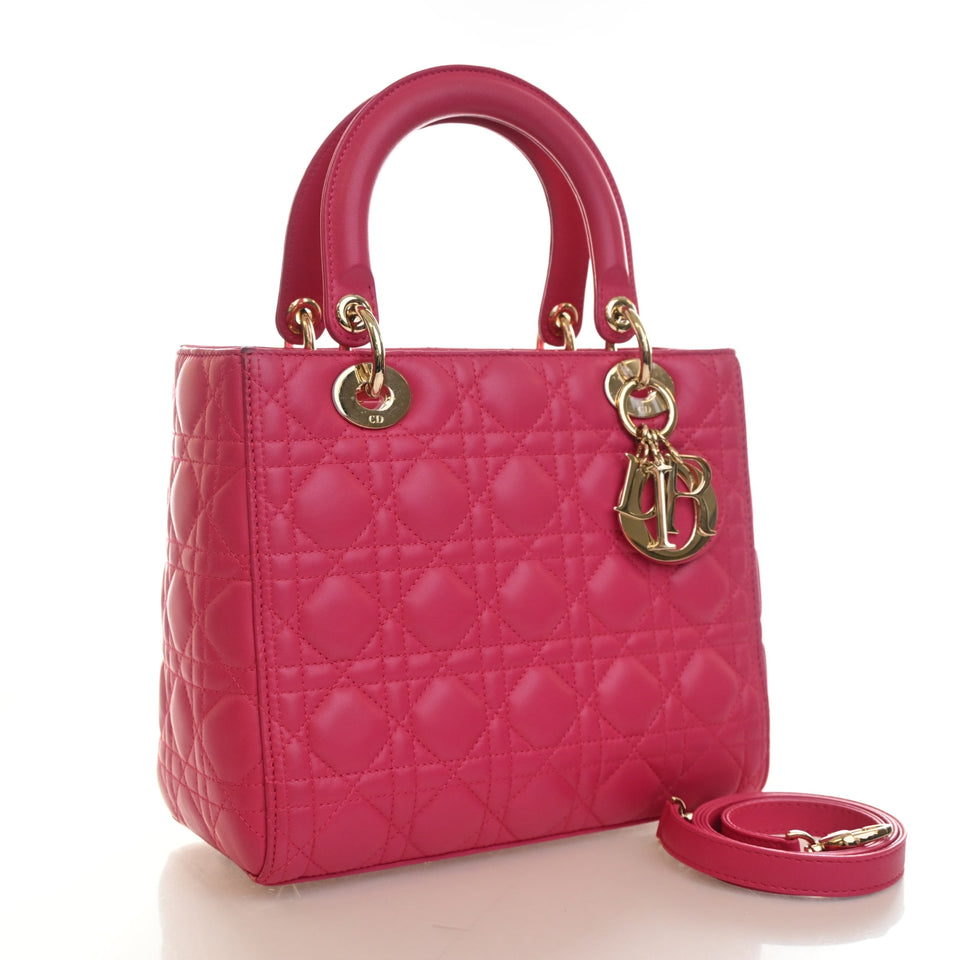 Christian Dior Medium Lambskin Lady Dior