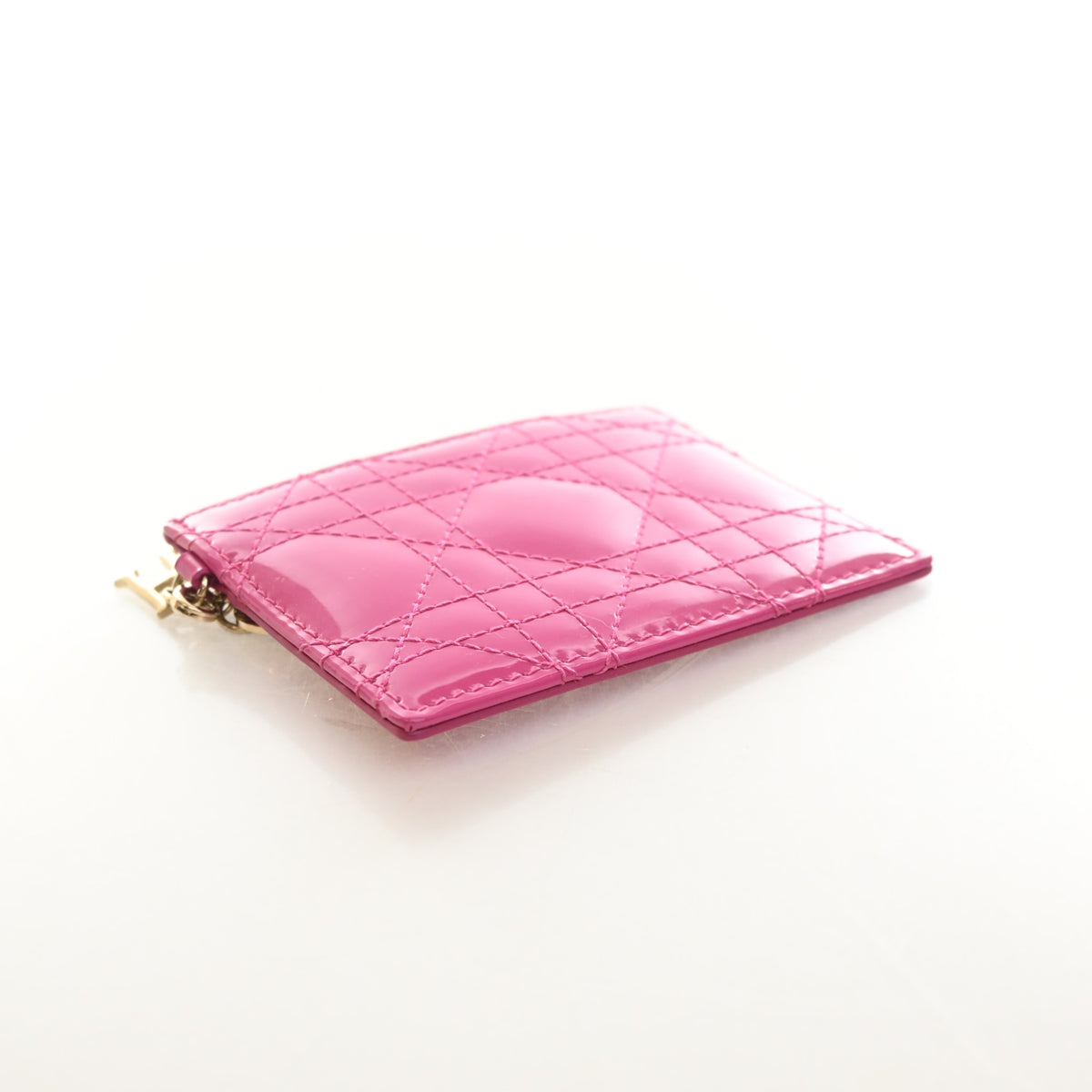 Pre-Owned Christian Dior Card Holder Patent Leather Freesia, front view, photo 5 of 14
