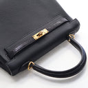 Hermes Noir Togo Lizard Tou...