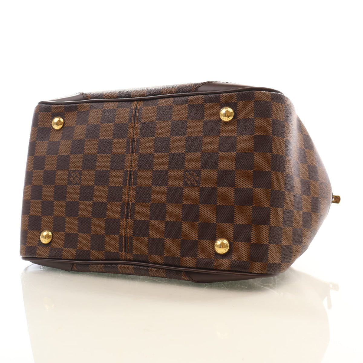 Pre-Owned Louis Vuitton MM Damier Ebene Verona, base and feet view, photo 7 of 15