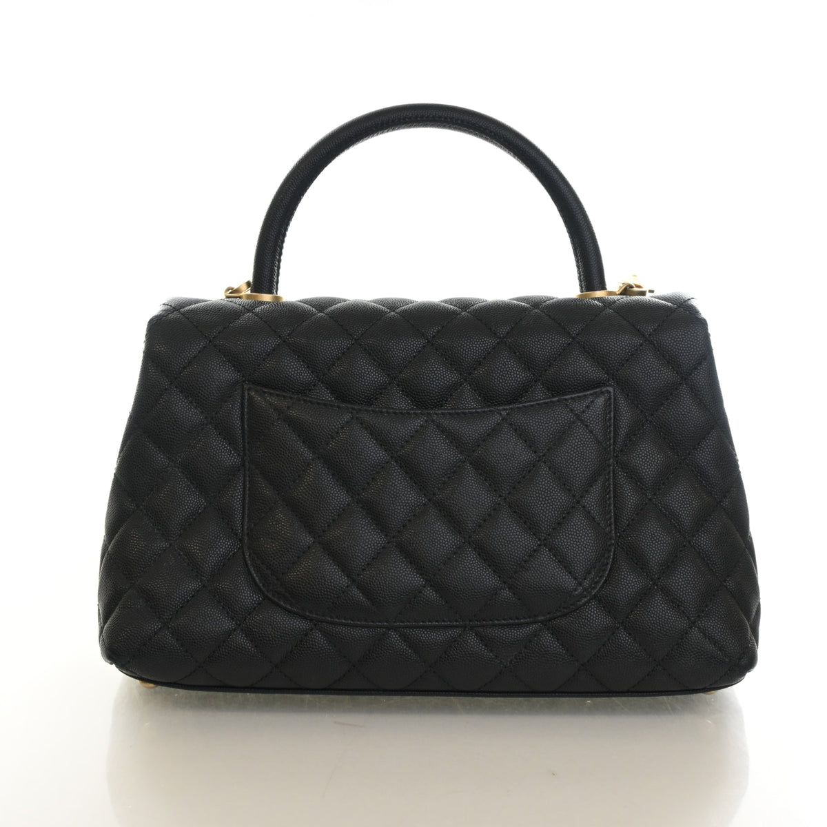 Pre-Owned Chanel Coco Handle Medium Caviar Leather Bag, front view, photo 11 of 14