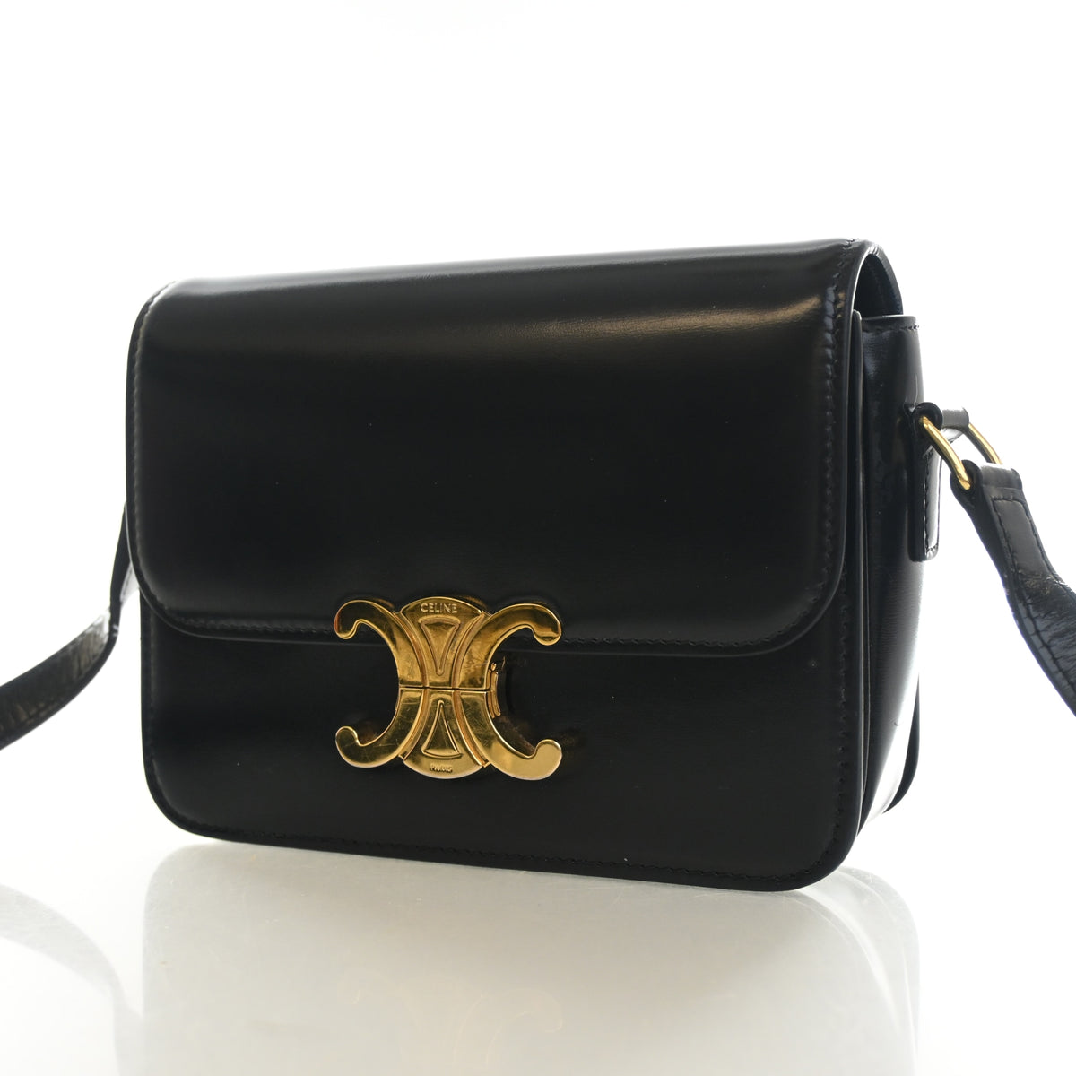 Celine Teen Calfskin Triomphe Flap Bag, photo 3 of 15